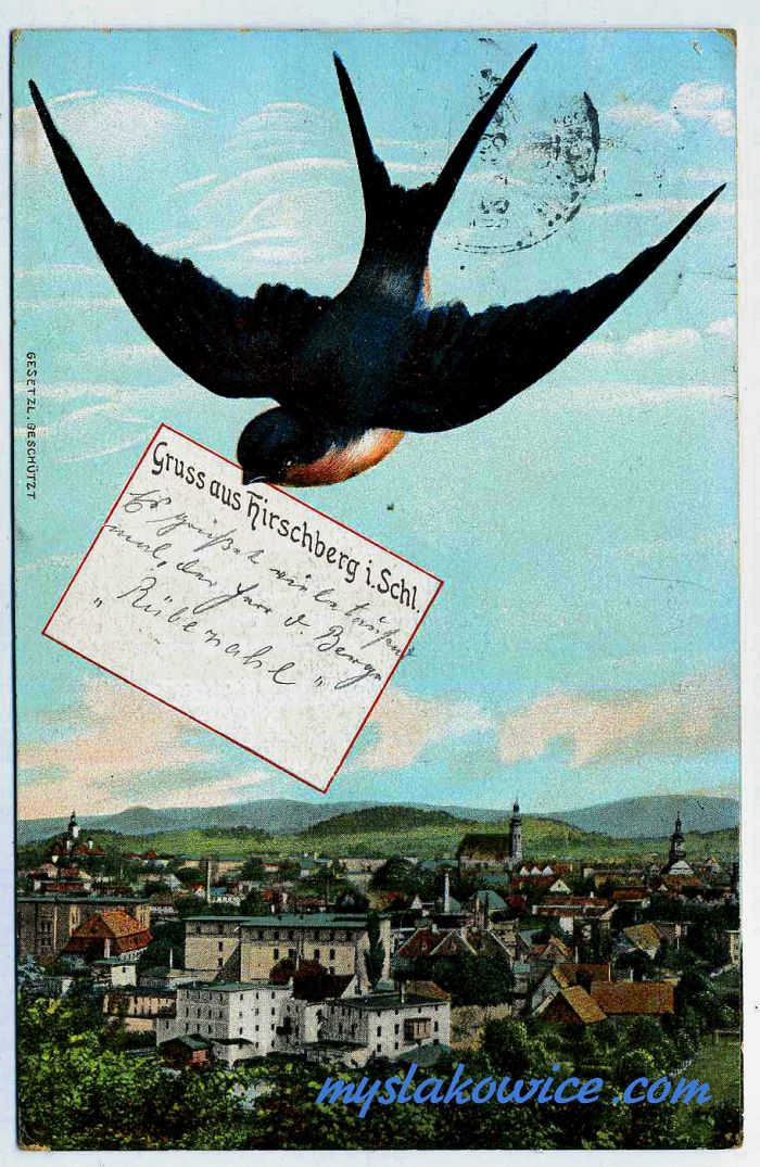 Jelenia G&oacute;ra (niem. Hirschberg, cz. Jelen&iacute; Hora, dawniej Hir&scaron;berk, Horn&scaron;perk) początek XX wieku.