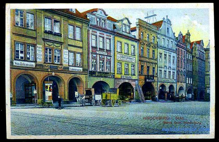 Jelenia G&oacute;ra (niem. Hirschberg, cz. Jelen&iacute; Hora, dawniej Hir&scaron;berk, Horn&scaron;perk) początek XX wieku.