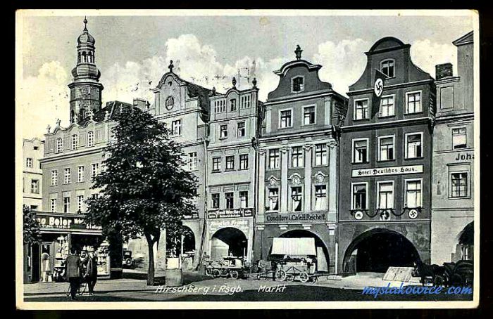 Jelenia G&oacute;ra (niem. Hirschberg, cz. Jelen&iacute; Hora, dawniej Hir&scaron;berk, Horn&scaron;perk) początek XX wieku.