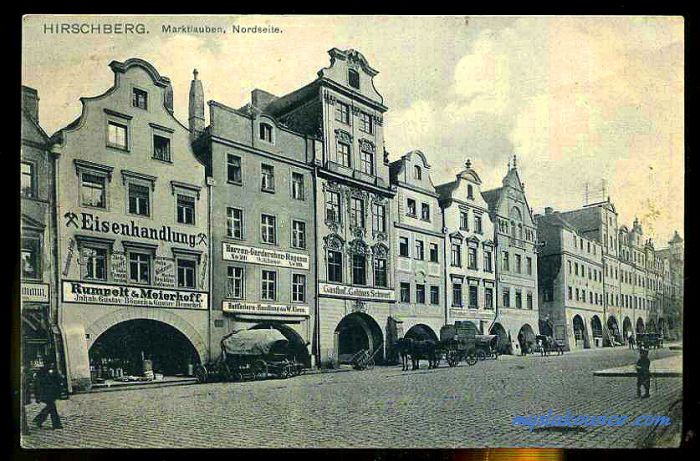 Jelenia G&oacute;ra (niem. Hirschberg, cz. Jelen&iacute; Hora, dawniej Hir&scaron;berk, Horn&scaron;perk) początek XX wieku.