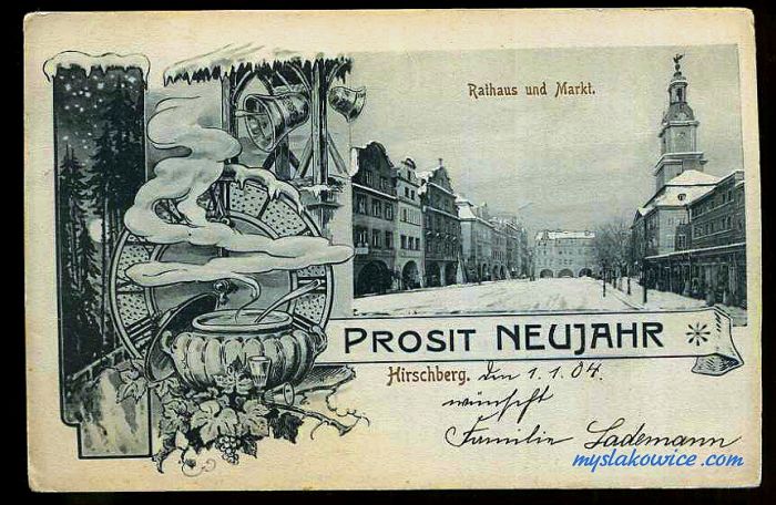 Jelenia G&oacute;ra (niem. Hirschberg, cz. Jelen&iacute; Hora, dawniej Hir&scaron;berk, Horn&scaron;perk) początek XX wieku.