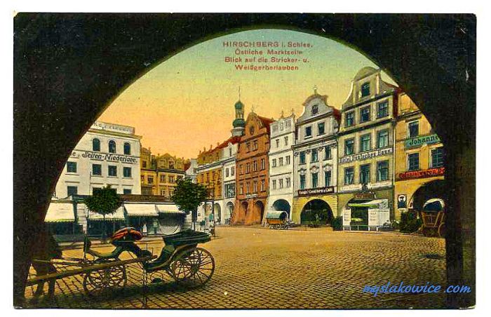Jelenia G&oacute;ra (niem. Hirschberg, cz. Jelen&iacute; Hora, dawniej Hir&scaron;berk, Horn&scaron;perk) początek XX wieku.