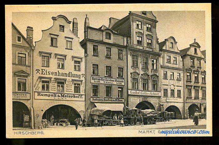 Jelenia G&oacute;ra (niem. Hirschberg, cz. Jelen&iacute; Hora, dawniej Hir&scaron;berk, Horn&scaron;perk) początek XX wieku.