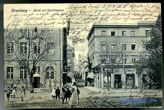 Jelenia G&oacute;ra (niem. Hirschberg, cz. Jelen&iacute; Hora, dawniej Hir&scaron;berk, Horn&scaron;perk) początek XX wieku.