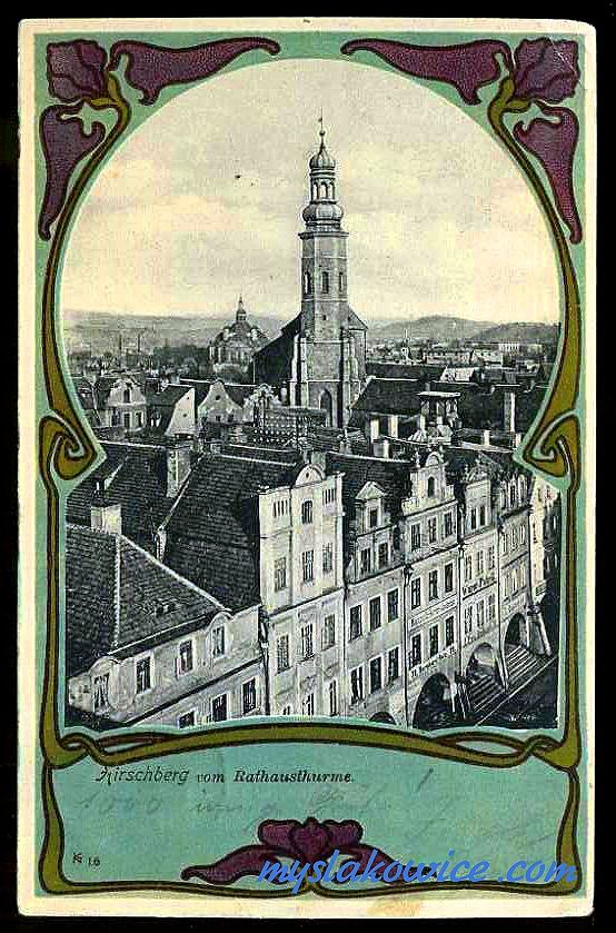 Jelenia G&oacute;ra (niem. Hirschberg, cz. Jelen&iacute; Hora, dawniej Hir&scaron;berk, Horn&scaron;perk) początek XX wieku.