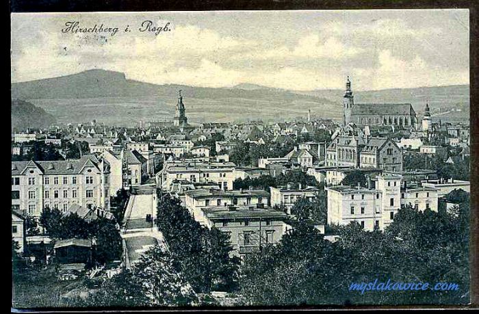 Jelenia G&oacute;ra (niem. Hirschberg, cz. Jelen&iacute; Hora, dawniej Hir&scaron;berk, Horn&scaron;perk) początek XX wieku.