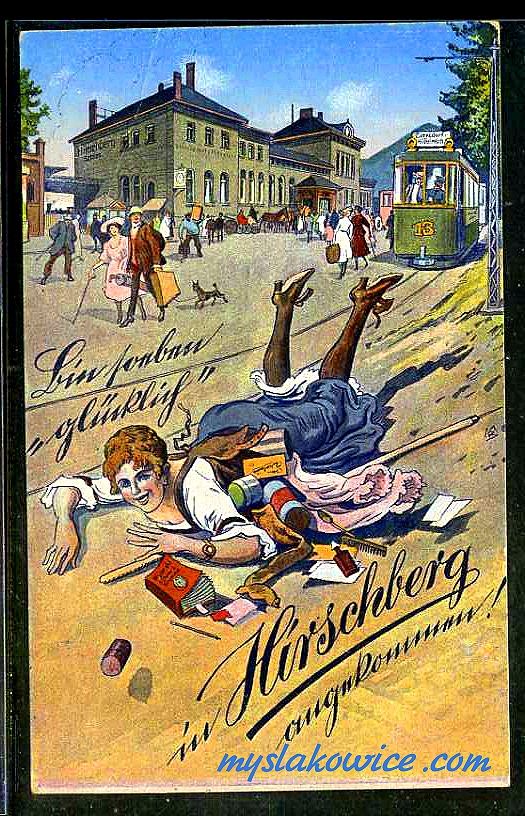 Jelenia G&oacute;ra (niem. Hirschberg, cz. Jelen&iacute; Hora, dawniej Hir&scaron;berk, Horn&scaron;perk) początek XX wieku.