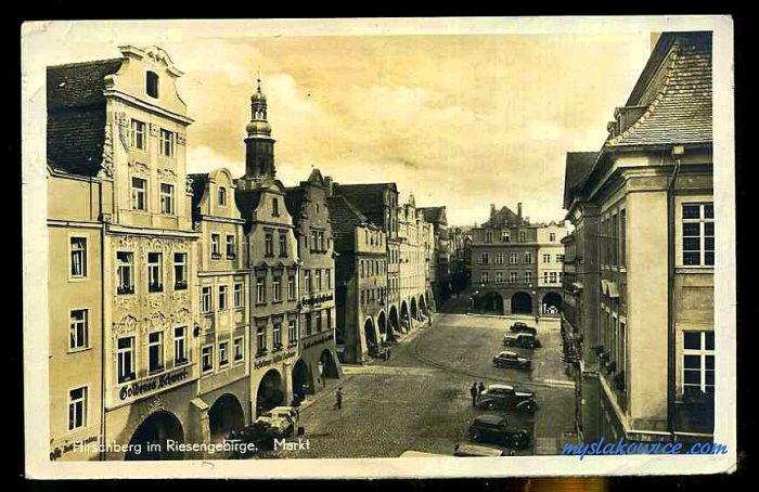 Jelenia G&oacute;ra (niem. Hirschberg, cz. Jelen&iacute; Hora, dawniej Hir&scaron;berk, Horn&scaron;perk) początek XX wieku.