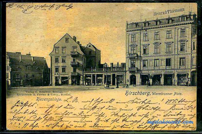 Jelenia G&oacute;ra (niem. Hirschberg, cz. Jelen&iacute; Hora, dawniej Hir&scaron;berk, Horn&scaron;perk) początek XX wieku.
