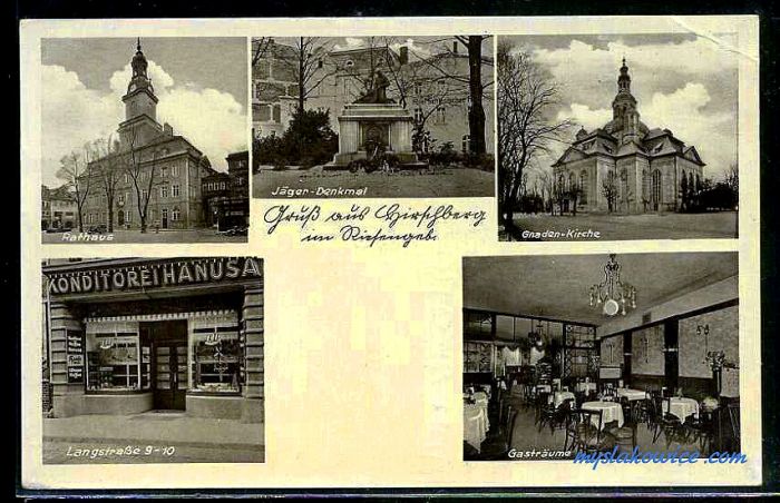 Jelenia G&oacute;ra (niem. Hirschberg, cz. Jelen&iacute; Hora, dawniej Hir&scaron;berk, Horn&scaron;perk) początek XX wieku.
