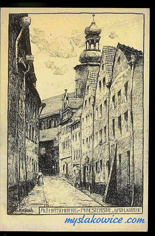 Jelenia G&oacute;ra (niem. Hirschberg, cz. Jelen&iacute; Hora, dawniej Hir&scaron;berk, Horn&scaron;perk) początek XX wieku.