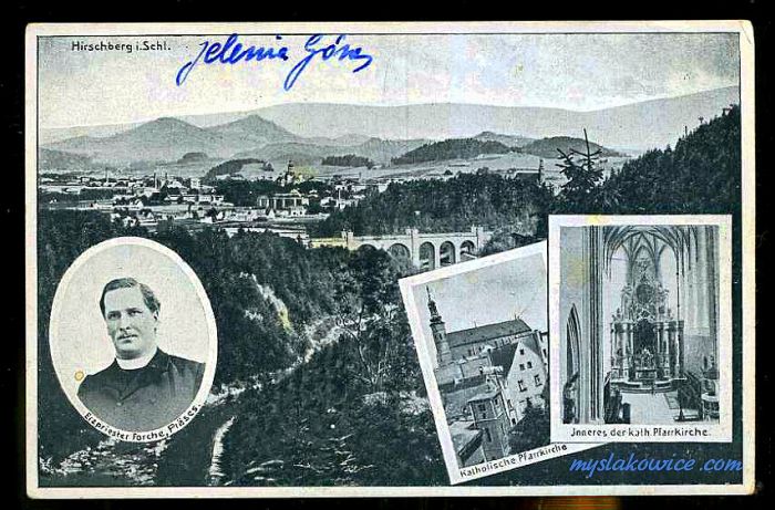 Jelenia G&oacute;ra (niem. Hirschberg, cz. Jelen&iacute; Hora, dawniej Hir&scaron;berk, Horn&scaron;perk) początek XX wieku.