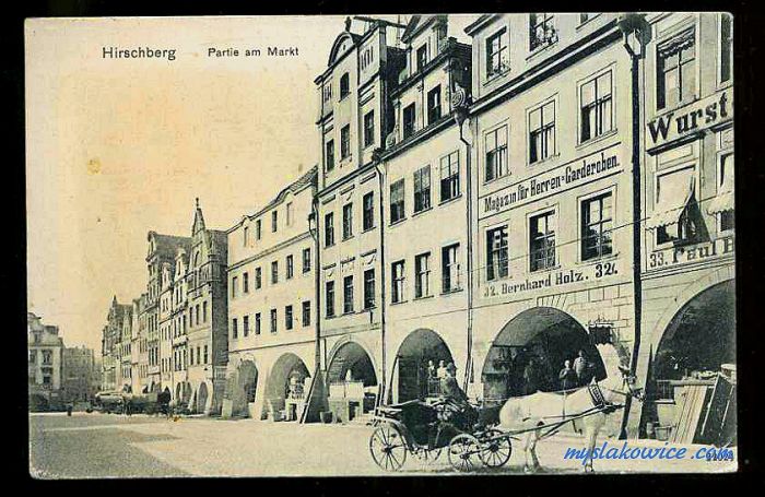Jelenia G&oacute;ra (niem. Hirschberg, cz. Jelen&iacute; Hora, dawniej Hir&scaron;berk, Horn&scaron;perk) początek XX wieku.