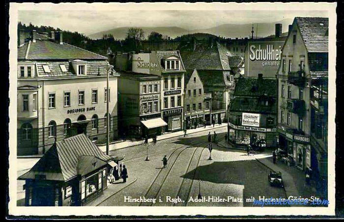 Jelenia G&oacute;ra (niem. Hirschberg, cz. Jelen&iacute; Hora, dawniej Hir&scaron;berk, Horn&scaron;perk) początek XX wieku.