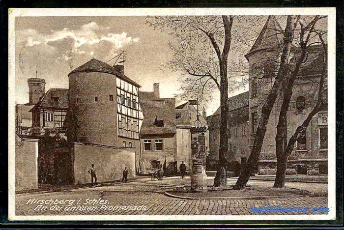 Jelenia G&oacute;ra (niem. Hirschberg, cz. Jelen&iacute; Hora, dawniej Hir&scaron;berk, Horn&scaron;perk) początek XX wieku.