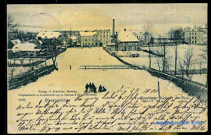 Jelenia G&oacute;ra (niem. Hirschberg, cz. Jelen&iacute; Hora, dawniej Hir&scaron;berk, Horn&scaron;perk) początek XX wieku.