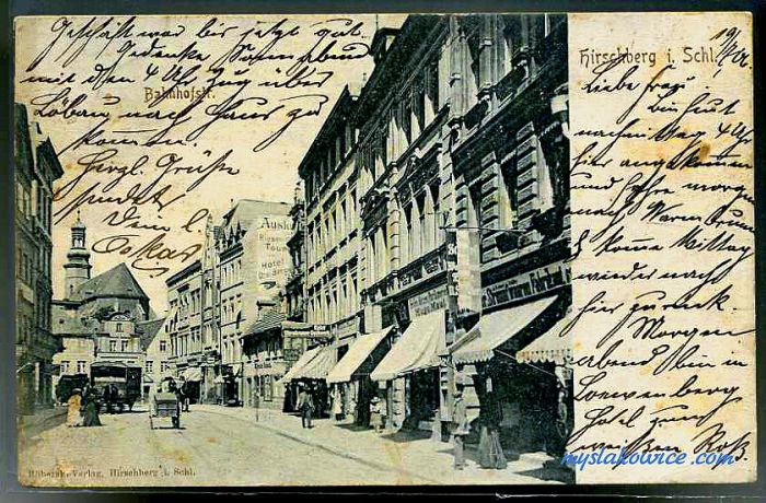 Jelenia G&oacute;ra (niem. Hirschberg, cz. Jelen&iacute; Hora, dawniej Hir&scaron;berk, Horn&scaron;perk) początek XX wieku.