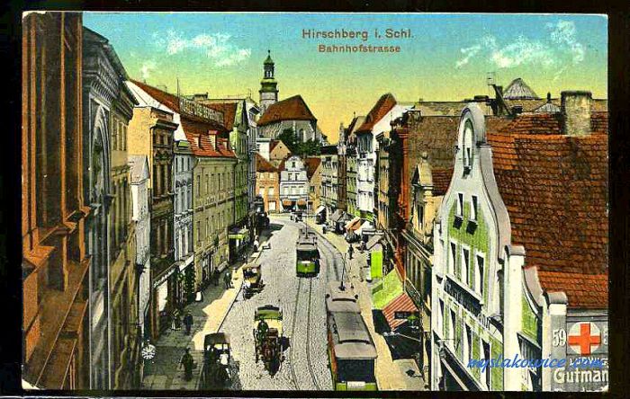 Jelenia G&oacute;ra (niem. Hirschberg, cz. Jelen&iacute; Hora, dawniej Hir&scaron;berk, Horn&scaron;perk) początek XX wieku.