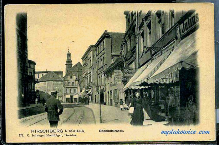 Jelenia G&oacute;ra (niem. Hirschberg, cz. Jelen&iacute; Hora, dawniej Hir&scaron;berk, Horn&scaron;perk) początek XX wieku.