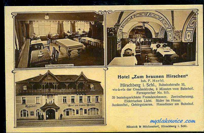 Jelenia G&oacute;ra (niem. Hirschberg, cz. Jelen&iacute; Hora, dawniej Hir&scaron;berk, Horn&scaron;perk) początek XX wieku.