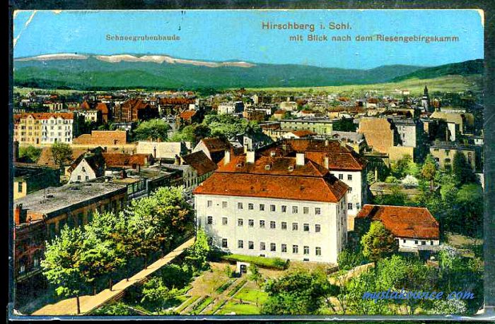 Jelenia G&oacute;ra (niem. Hirschberg, cz. Jelen&iacute; Hora, dawniej Hir&scaron;berk, Horn&scaron;perk) początek XX wieku.