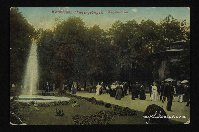 Cieplice Śląskie-Zdr&oacute;j (niem. Bad Warmbrunn), obcnie częśc miasta Jelenia G&oacute;ra. ok 1910 rok.
