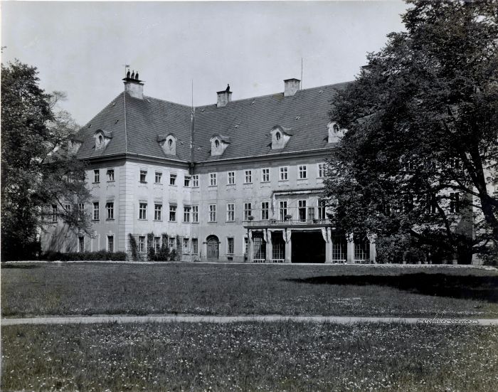Cieplice Śląskie-Zdr&oacute;j, pałac Schaffgotsch&oacute;w, elewacja od strony ogrodu. Ok 1910 rok