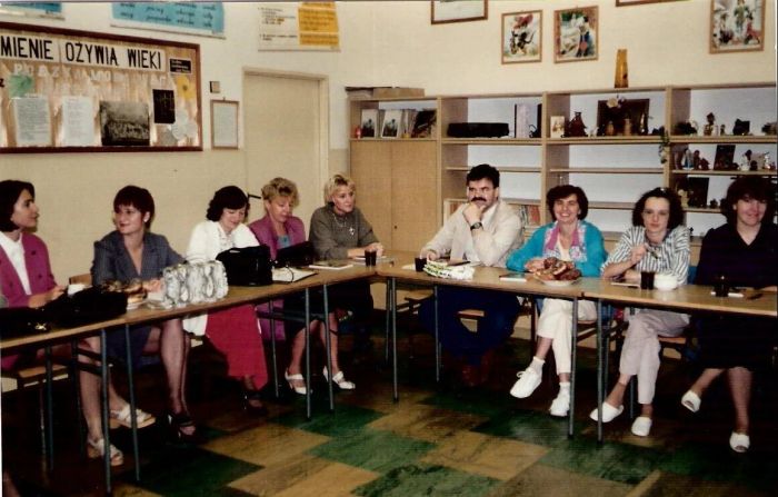Rada pedagogiczna Szkoły w Mysłakowicach 1994 r.