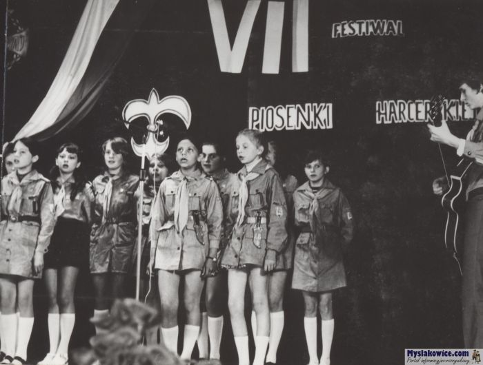 Mysłakowice GOK, 1973 rok. VII festiwal piosenki harcerskiej. 