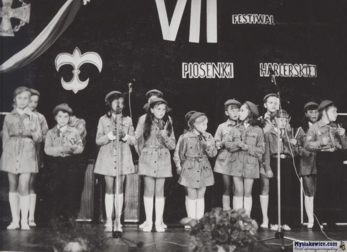 Mysłakowice GOK, 1973 rok. VII festiwal piosenki harcerskiej. 