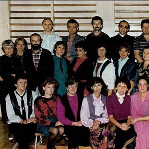 Pracownicy Szkoły Podstawowej w Mysłakowicach. 1991 rok.
