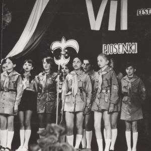 Mysłakowice GOK, 1973 rok. VII festiwal piosenki harcerskiej. 