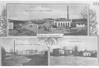 Dąbrowica 1911 r. Fabryka Papieru i osiedle mieszkaniowe