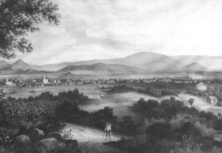 Dawne Mysłakowice, panorama ok 1860 r.