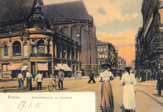 Breslau/Wrocław 1906 r. , Dom handlowy Rudolfa Mosse ul. Świdnicka