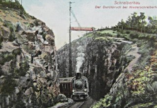 Linia kolejowa do Szklarskiej Poręby ok 1920 r.