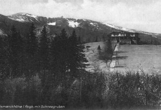 Grzybowiec (niem. Matzlerberg, Bismarckh&ouml;he, 752 m n.p.m.) dawna siedziba Otto von Bismarcka 1905 r 