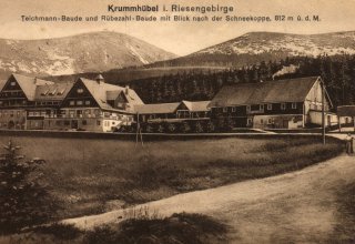 Teichmannbaude  p&oacute;źniej hotel "Orlinek". Karpacz. ok 1900 r.