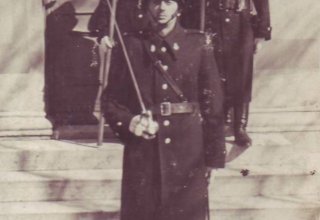 Straż przy grobie Chrystusa w  kościele Mysłakowicach, wejście boczne. 1949 rok