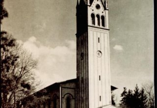 Kości&oacute;ł w Erdmannsdorf (Mysłakowice). Poczt&oacute;wka z 1935 roku.