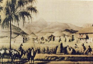 Erdmannsdorf (Mysłakowice) grafika autorstwa K. Mattisa 1850 rok