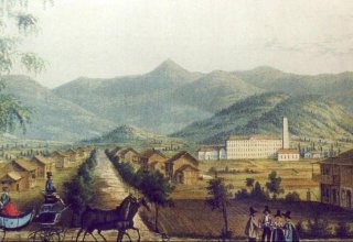 Erdmannsdorf (Mysłakowice)  1850 r. Litografia