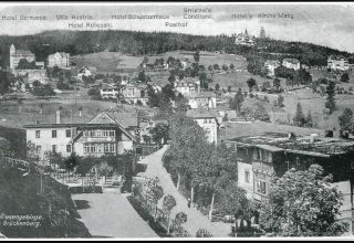 Krummh&uuml;bel (Karpacz). 1920 r. Obecnie ul.Karkonoska w Karpaczu G&oacute;rnym