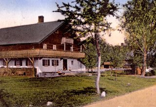 Erdmannsdorf (Mysłakowice) ok 1905 rok.Dom Tyrolski, obecnie ul. Wojska Polskiego 