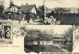 1903 rok. Poczt&oacute;wka. Mysłakowice (niem. Zillerthal-Erdmannsdorf, Erdmannsdorf)