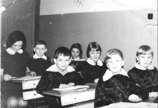 1967 r. Lekcja języka polskiego. z Panią Marią Woźniak.