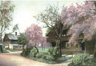Domy tyrolskie. Koniec XIX wieku. Mysłakowice (niem. Zillerthal-Erdmannsdorf, Erdmannsdorf)