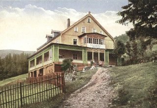 Budniki ( 900-936 n.p.m). Forstbaude. 1914 rok. p.s Budniki - dawna osada w Karkonoszach ( już nie istnieje)