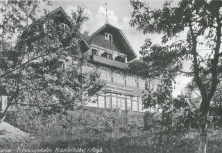 Krummh&uuml;bel (Karpacz) 1932 rok. Centrum Karpacza. Obiekt w XIX wieku jako Hotel Edelweis. Obecnie Hotel Rezydencja 