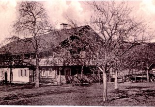 1910 rok. Dom Tyrolski. Obecnie ul. Daszyńskiego, Mysłakowice  (niem. Zillerthal-Erdmannsdorf, Erdmannsdorf) 